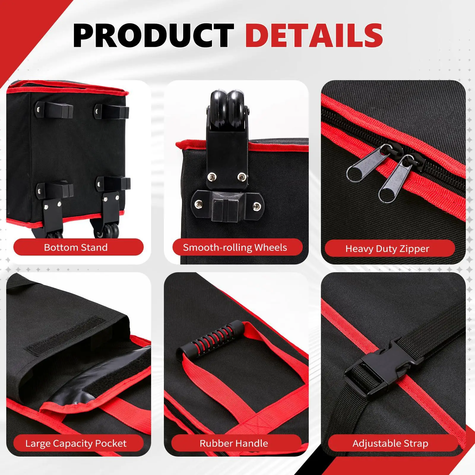 

Водонепроницаемая сумка-тележка из оксфордской ткани на колесах: легкое решение для хранения складных столов и стульев для кемпинга