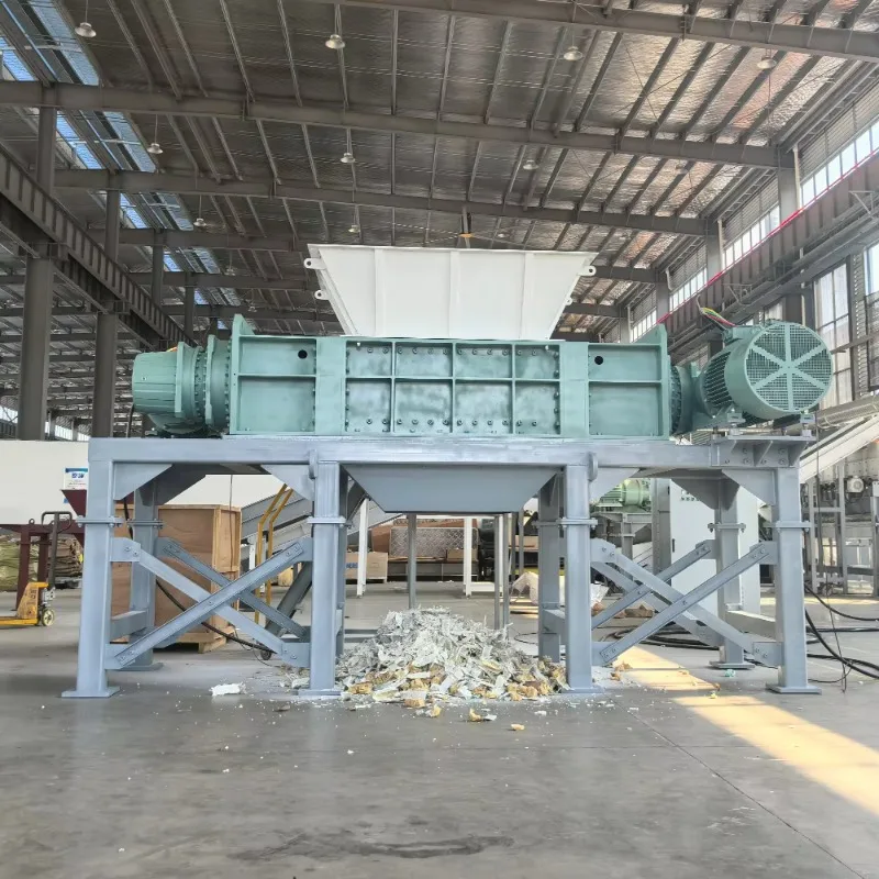 Horizontal Dual Shaft Shredder Large Output Crusher For Construction Site Mixed Construction Waste Shredding