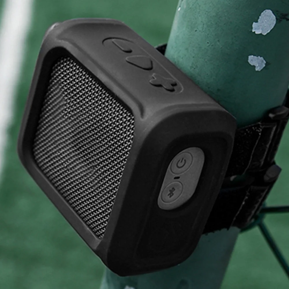 

Silicone Travel Storage Case Shockproof Anti Fall Protector Cover Replacement Speaker Accessories with Sticker Strap for JBL GO3