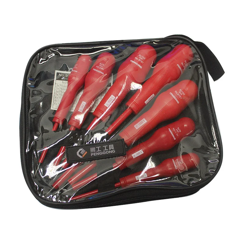 9 Pcs Insulated Screwdriver Set Electrician Dedicated Magnetic Precision High Voltage 1000V Slotted Phillips Hand Tools