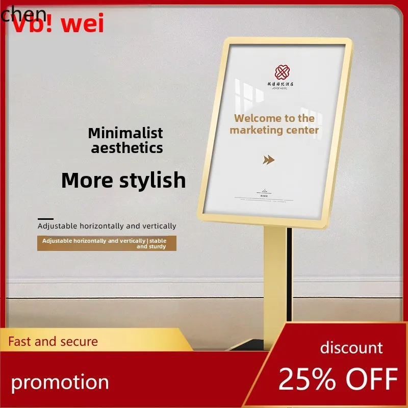 HT Vertical Lobby Sign Acrylic Panel Guide Sign Floor Display Sign Welcome Stand