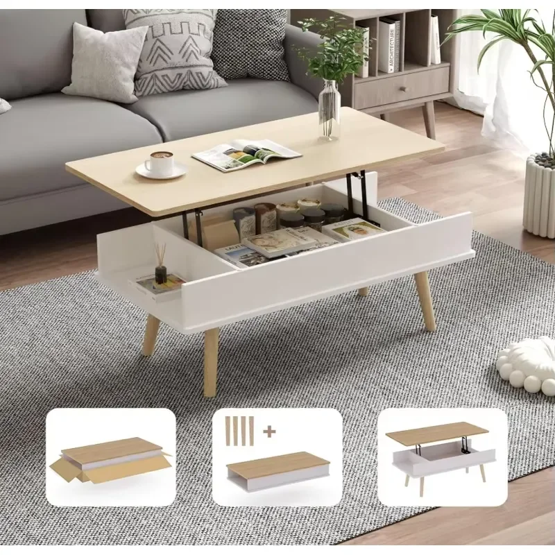 Modern style drawer style modern style coffee table, using MDF/OSB board, factory direct sales of living room furniture.