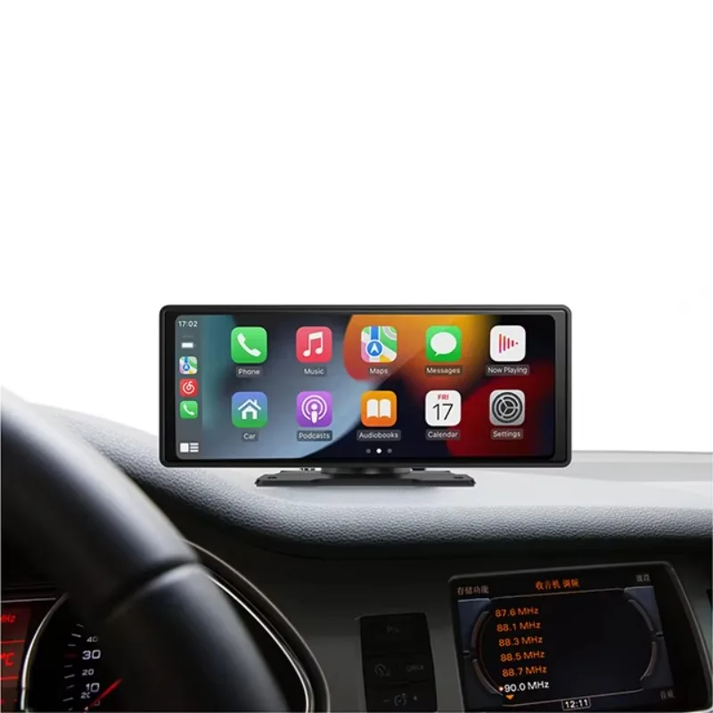 10.26 Polegada portátil sem fio android rádio automático carplay painel carro dvr player android auto sem fio carro jogar android auto