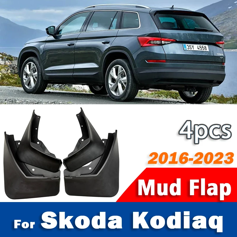 Mudguard For Skoda Kodiaq 2016-2023 Front Rear 4pcs Mudflaps Mudguards Car Accessories Auto Styline Splash Guard Fender 2020