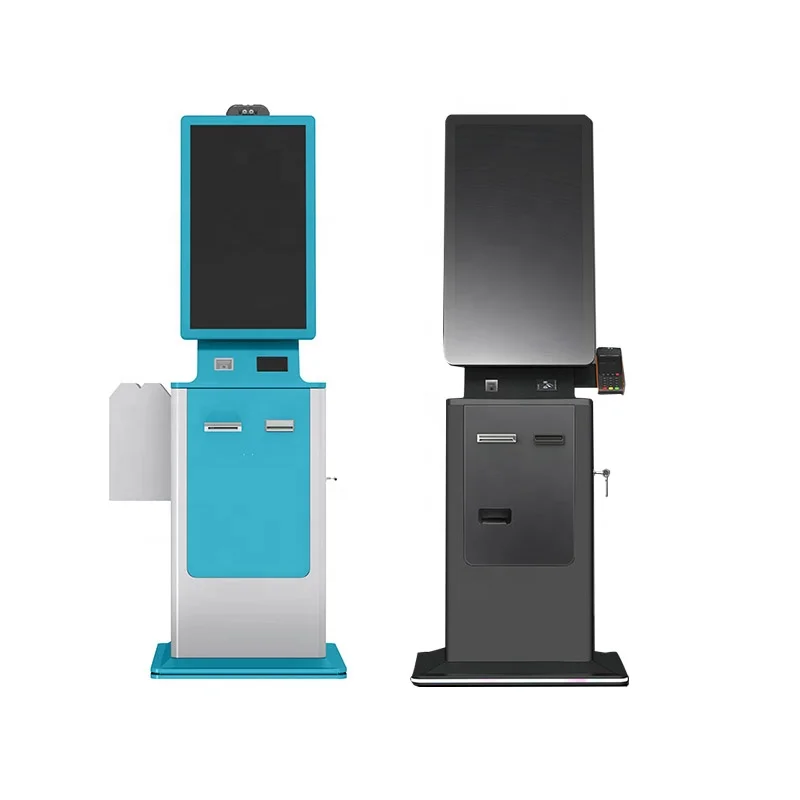 Crtly Indoor Atm Payment Kiosk Currency Cash Exchange Machine Self Service Touch Screen Ticket Printer Hotel Check In Kiosk