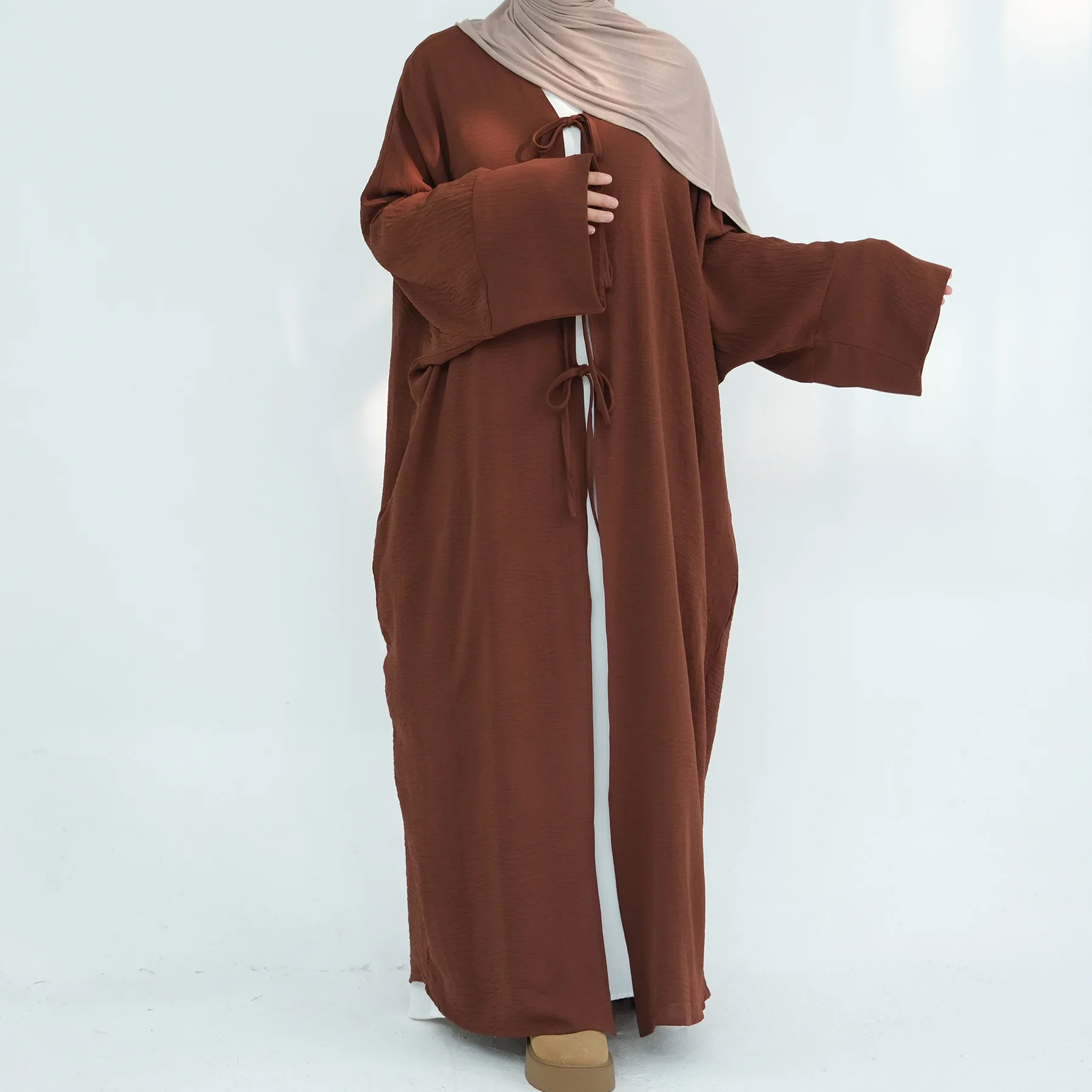 Eid Kimono Paar Abaya Dubai Türkei Islam Muslim Kleid Kaftan Marocain Abayas für Frauen Kaftan Robe Femme Musulmane Jalabiya Kleid