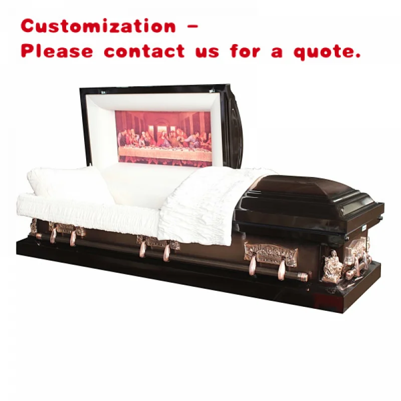 

Металлический гроб custom.MA03, 18 га, для похорон, модель «Тайная вечеря»