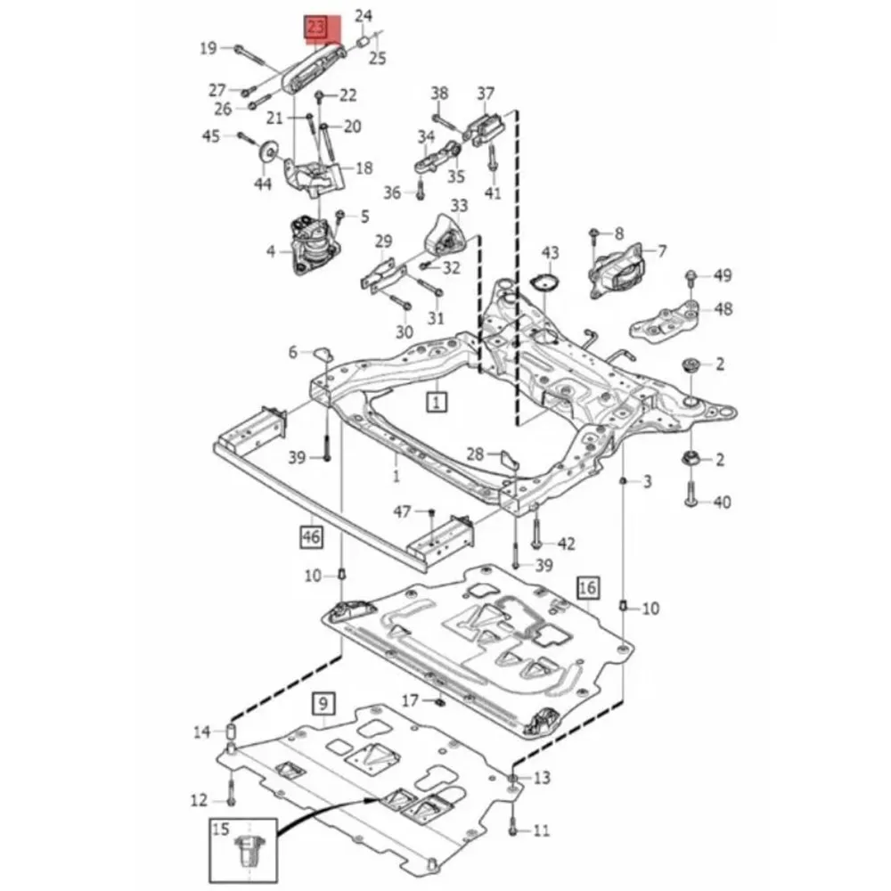 32298950 Improved Engine Claw engine fixing pad for Volvo S60 S90 XC60 XC90 V40 V60 V90 2021 2022 2023