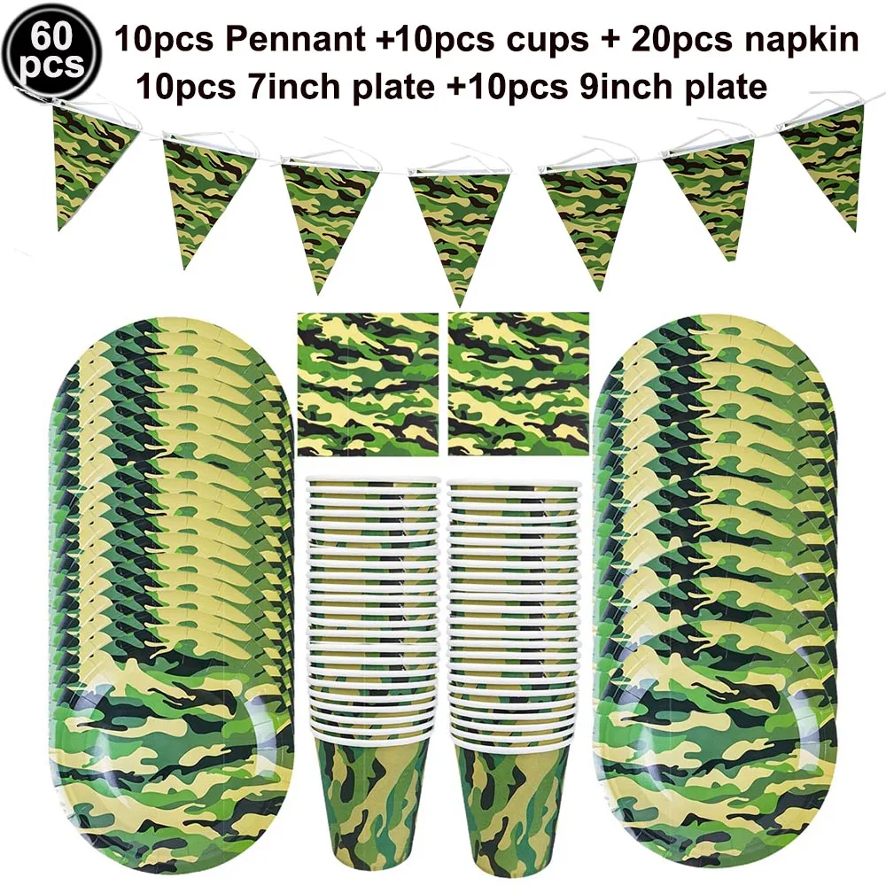 Tarnfarben-Militärpanzer Tortendekoration Cupcake-Deko Happy Birthday Schild Soldat Tarnfarben Armee Militär Geburtstagsparty Dekoration – Detail 5