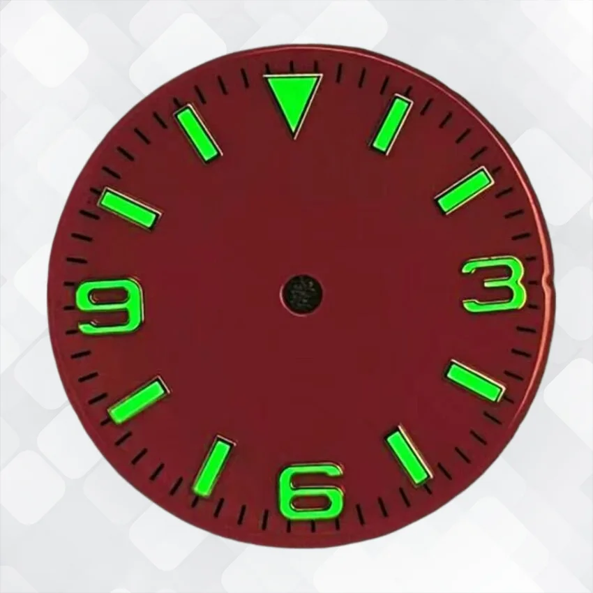 Cadran Sunaged pour montre, noir, bleu, vert, or, chiffres arabes, accessoires, pièces, stérépes, NH35, NH36, NH38, 3-6-9