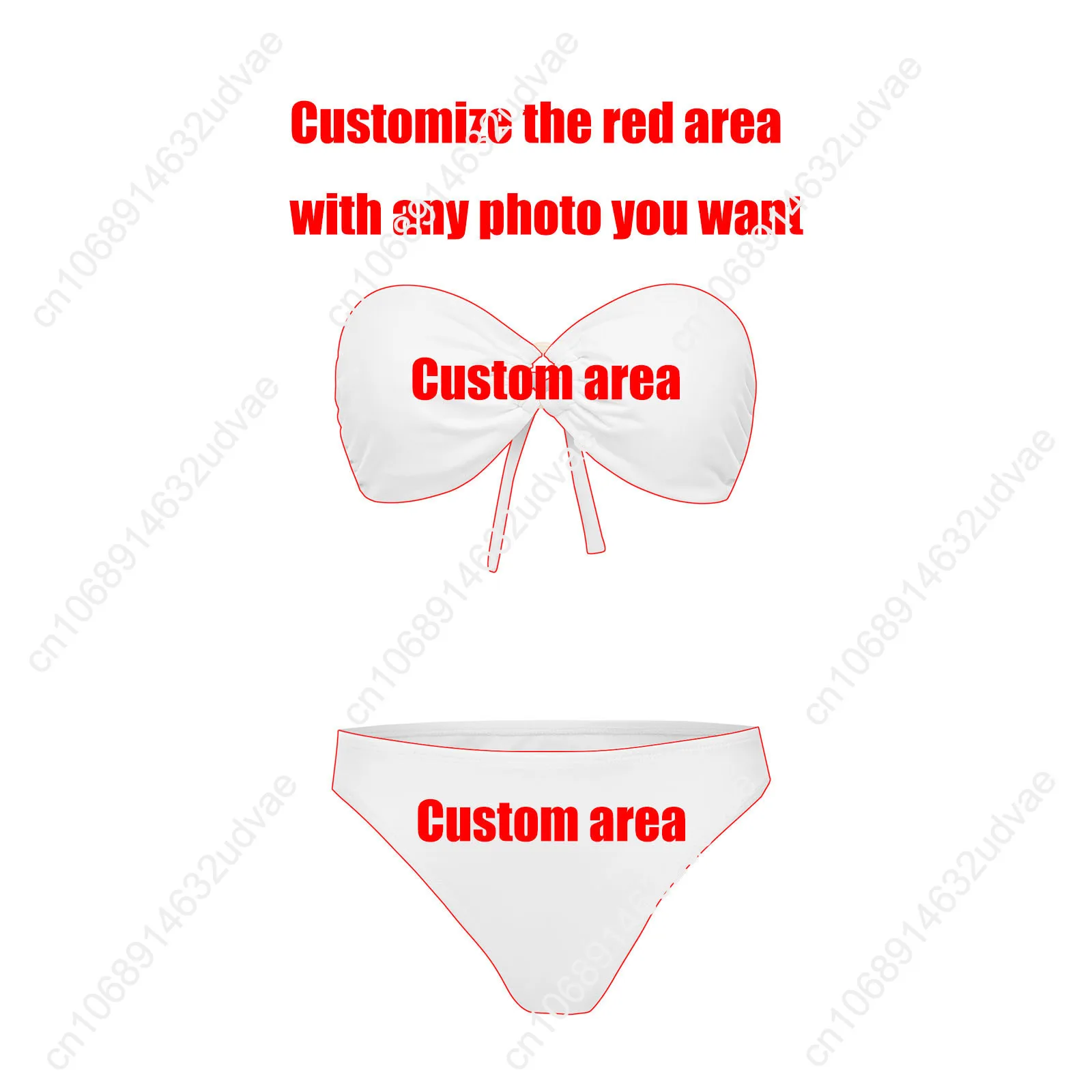 Pink Strapless Swimsuit Womens Bathing Suits Personalized Fashion Swimwear Pool Party Sexy Bikini Customize Beachwear