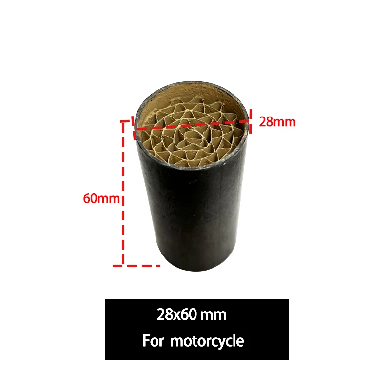 

28x60 мм трехходовой каталитический преобразователь фильтры металлический несущий катализатор покрытие для выхлопных труб аксессуары для мотоциклов
