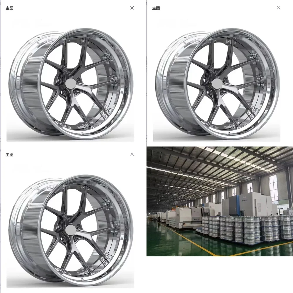 For E92 335i CF WHEELS Hot - Forged Alloy Wheel Rims 1722 Inch PCD 5x120 Polished Brushed