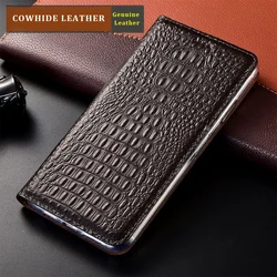 Crocodile Pattern Genuine Leather Case For Samsung Galaxy S7 S8 S9 S10 S20 S21 S22 Plus Note 8 9 10 20 Ultra Pro Flip Cover Case