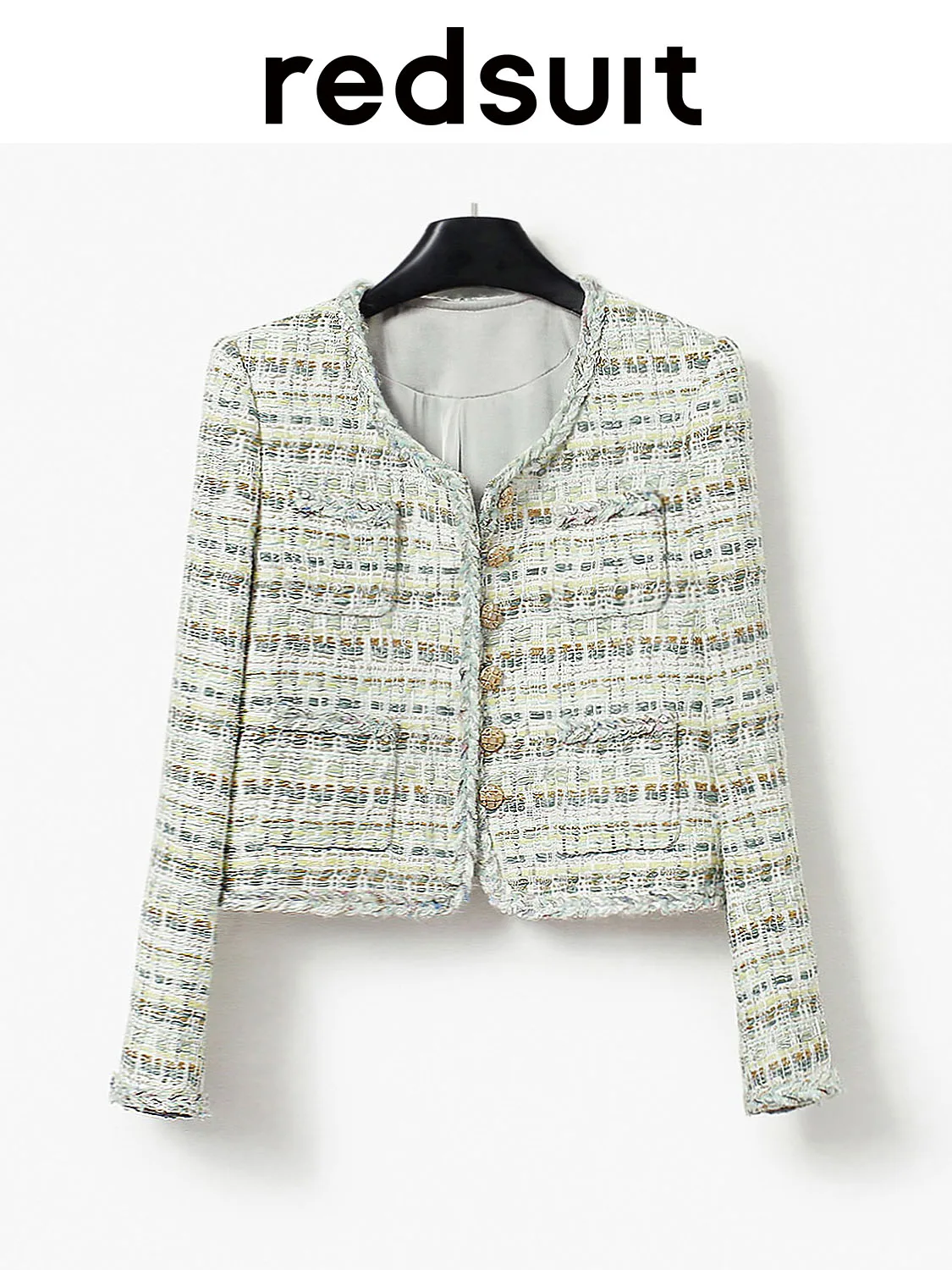 New Elegant coarse woolen coat, exquisite fashionable top Custom Size