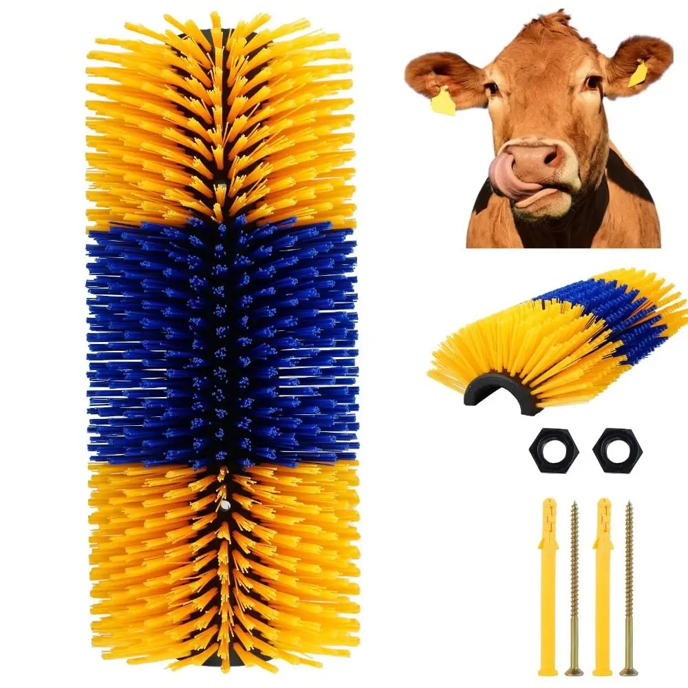 Deep Massage Livestock Grooming Brush Cylinder Brush Quick-Connect System Massage Grooming Tool Scratching Brush
