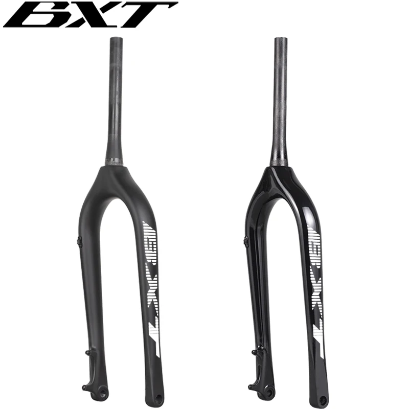 BXT 2024 New Full Carbon Fiber Bike Snow Fork 26er Bicycle Carbon Front Fat Fork Disc Brake Snow Bikes Fat Fork