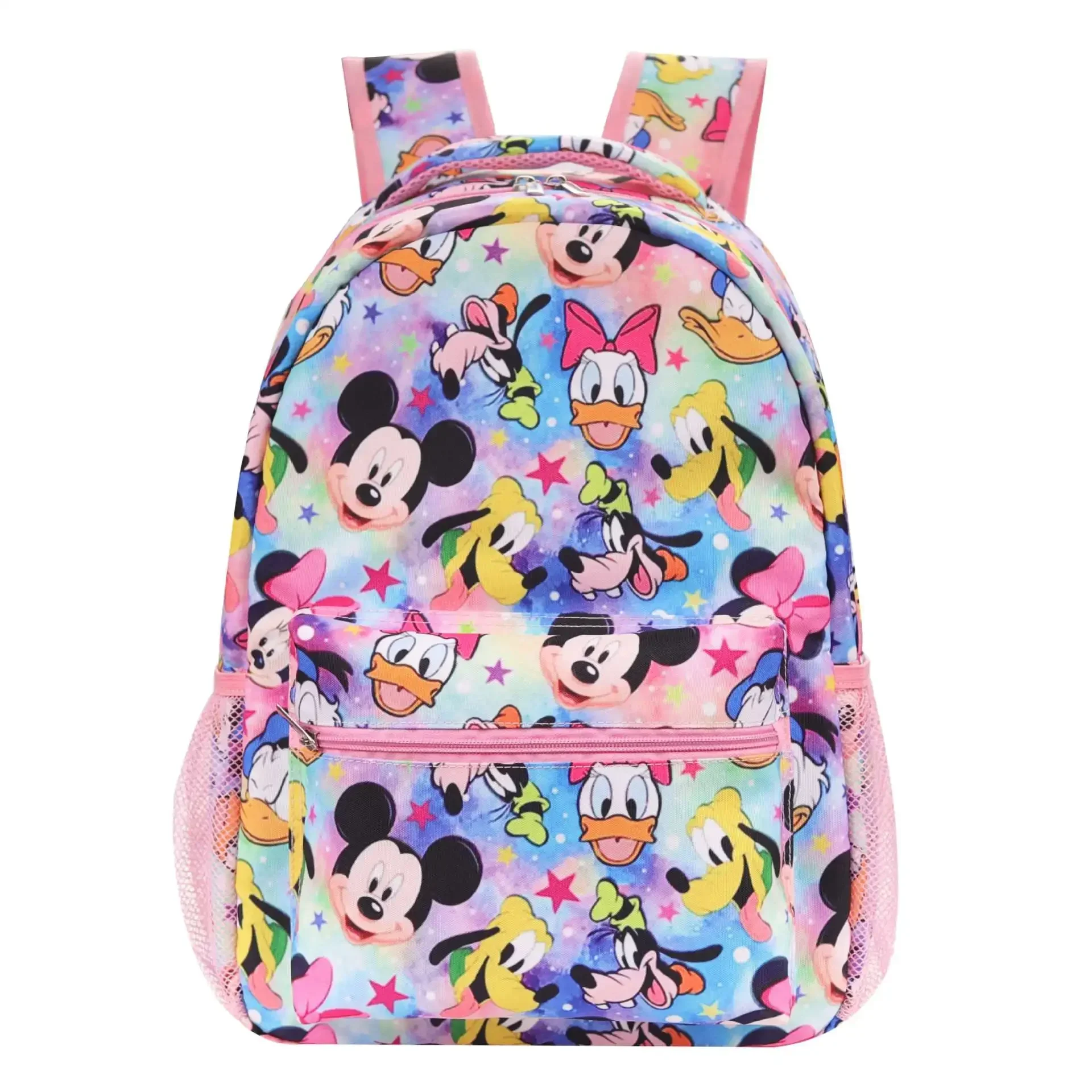HOT Mickey Mitch Three-piece Backpack Elementary School Bag Children\'s Cartoon Backpack Backpack Anime Kawaii Cartoon School Bag