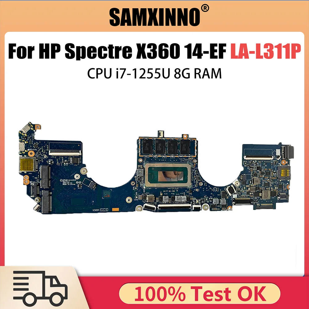 

Laptop Motherboard LA-L311P FOR HP Spectre X360 14-EF Mainboard WITH i7-1255U 8G RAM Working Test