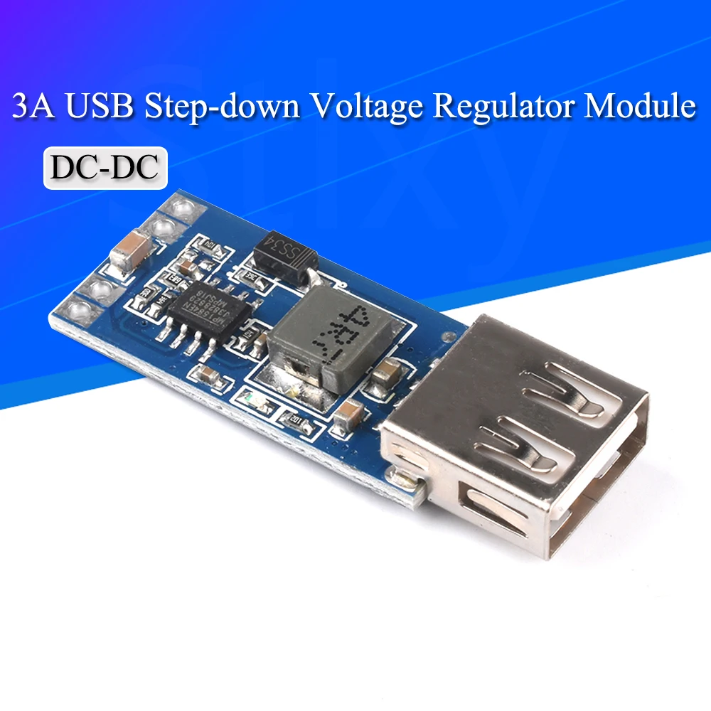 9V 12V 24V to 5V 3A USB step-down voltage regulator module DC-DC Converter Phone Charger Car Power Supply Module 9V 12V