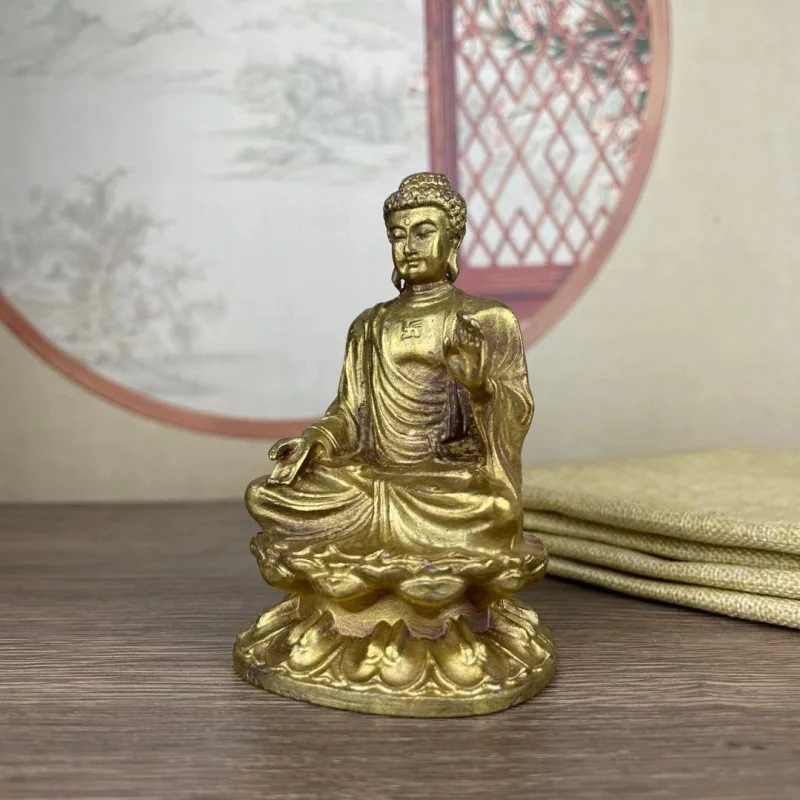 Copper alloy , Buddha Shakyamuni statue, home craft decorations, car decoration ornaments