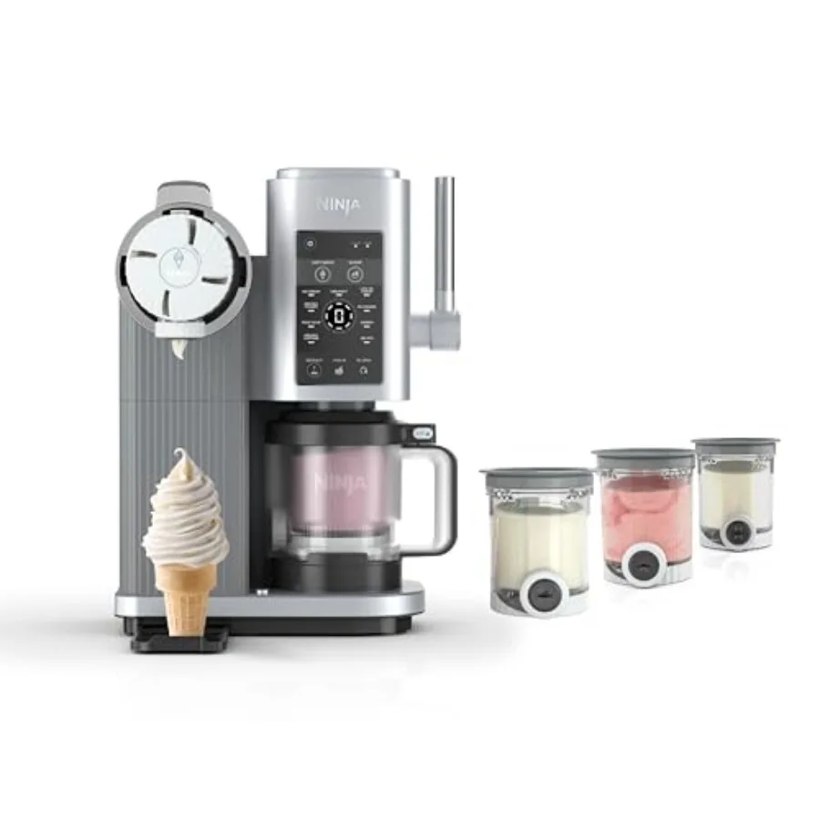

Аппарат для мороженого и мягкого мороженого CREAMi Scoop Swirl, любимый Oprah, 2025, 13 программ, ручка для мягкого мороженого, 4 CREAMi 2-в-1, 16 порций
