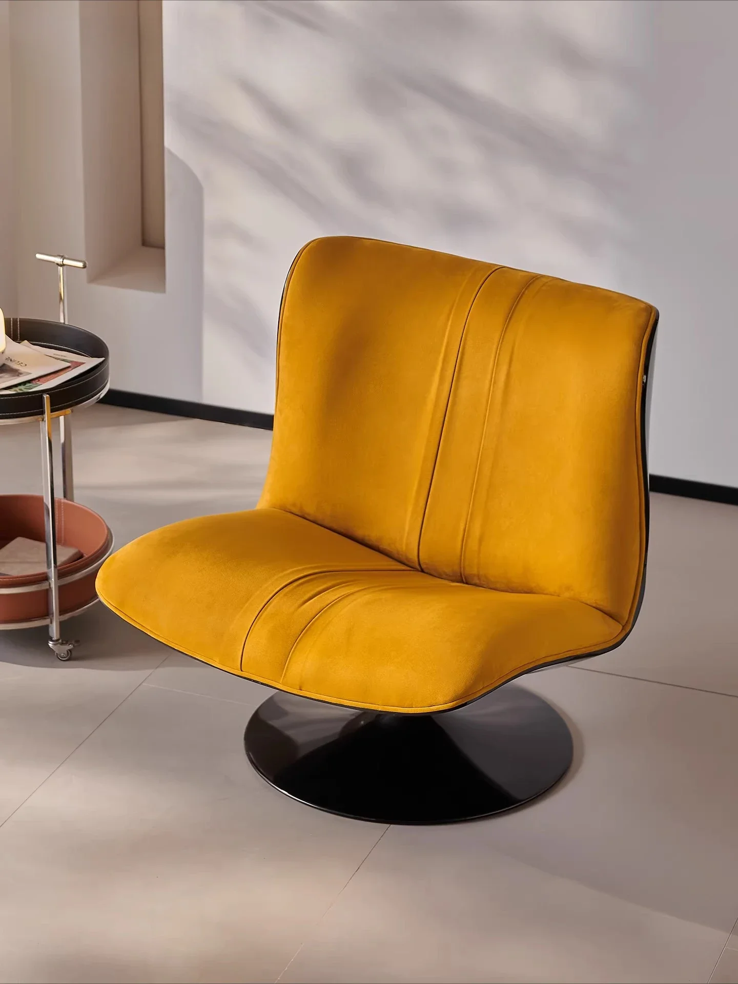 Italian light luxury modern leisure chair creative rotatable living room single sofa chair