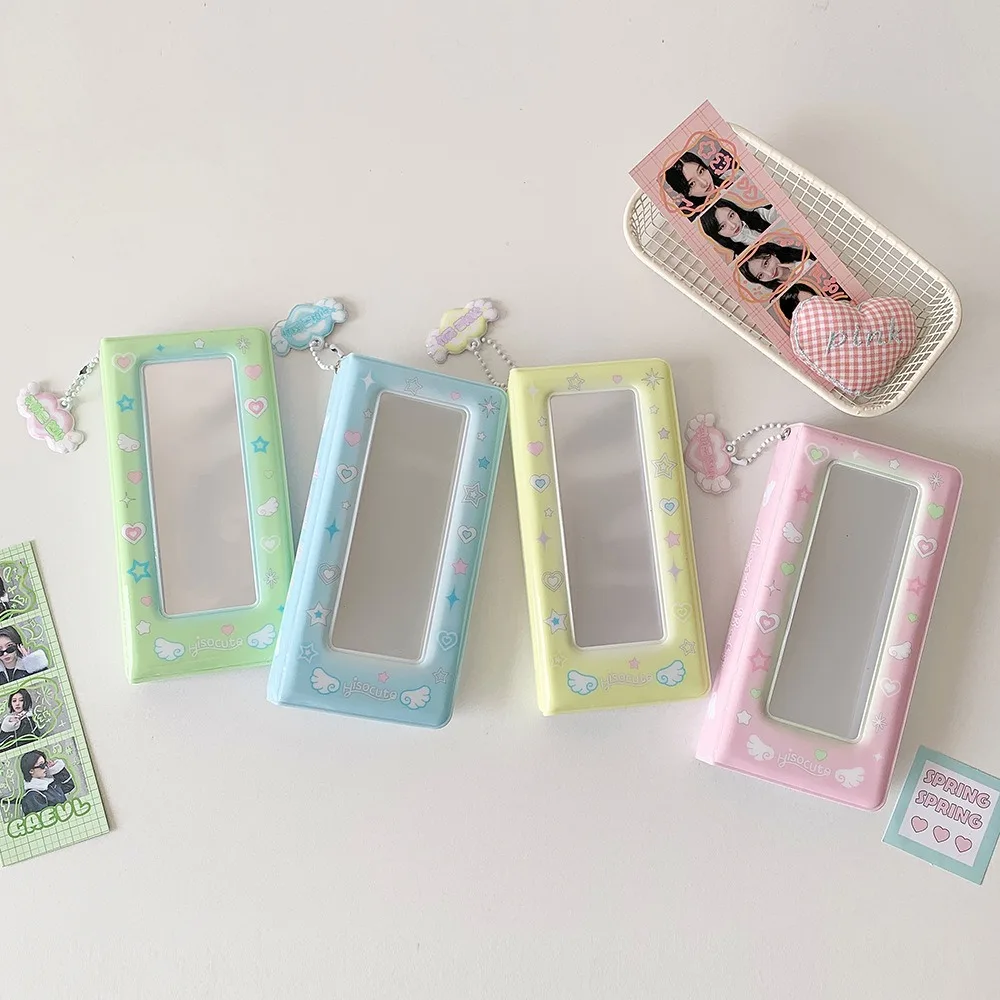 

Любовное сердце, корейский держатель для фотокарт, брелок, подвеска, ПВХ, обложка для карт, идол, защита для дисплея, изображение в корейском стиле