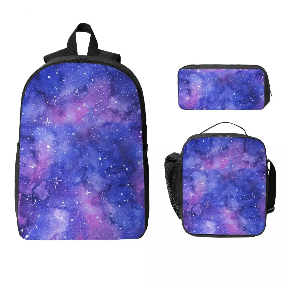 Space Galaxy Constellation Backpack Boys Girls BookBag School Bag Laptop Shoulder Bags 3ps Insulated Lunch Bag Pencil Case