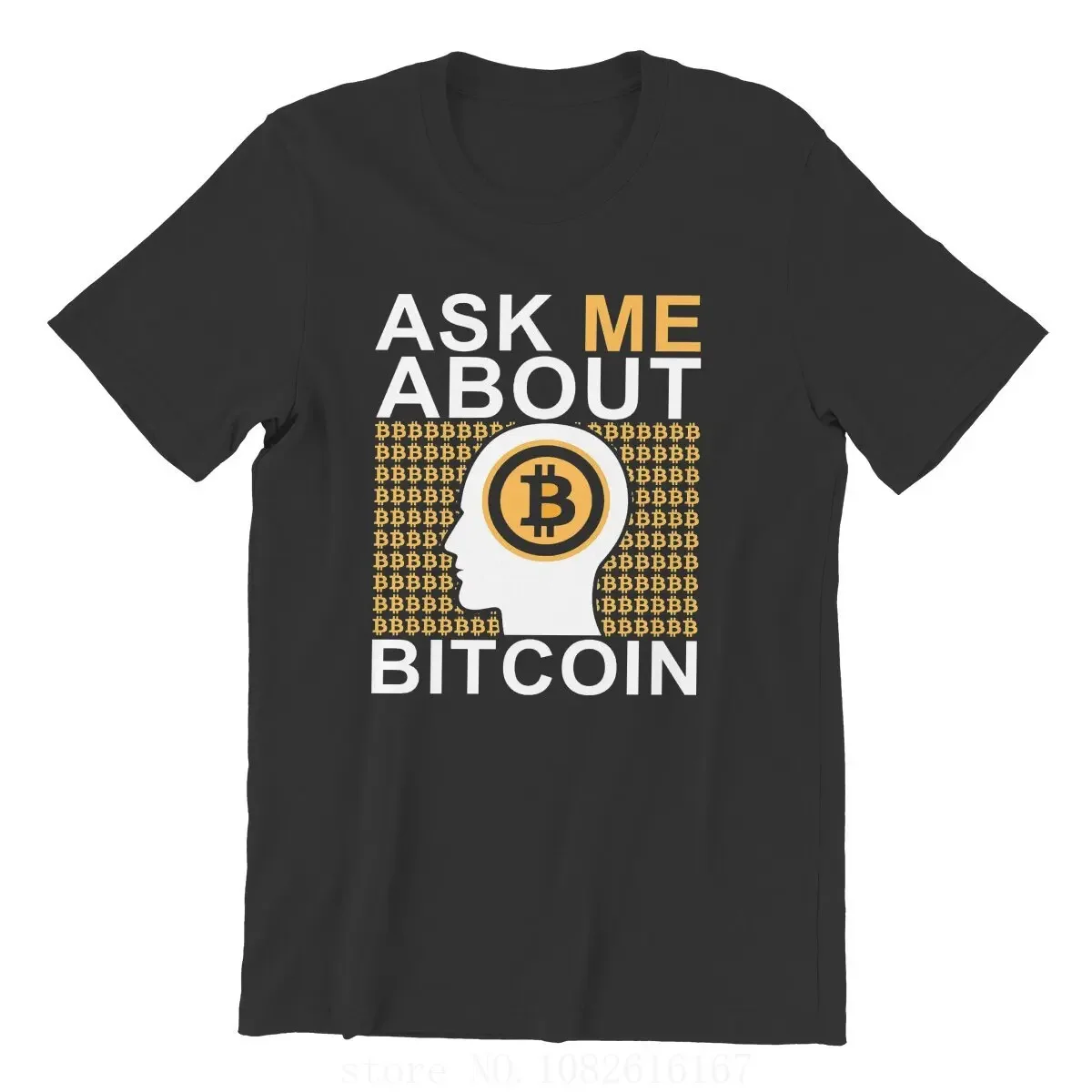 

T Shirt For Male Bitcoin Cryptocurrency Miners Meme Clothing Fashion cotton Homme Printed Loose Ask Me About TShirt heavyweight