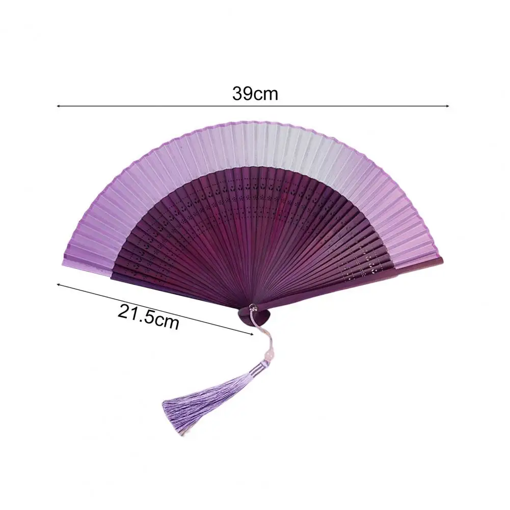 Hand Held Fan Burr Free Ancient Fan Non-breakable Performance  Pretty Dancing Printing Wood Spanish Hand Fan