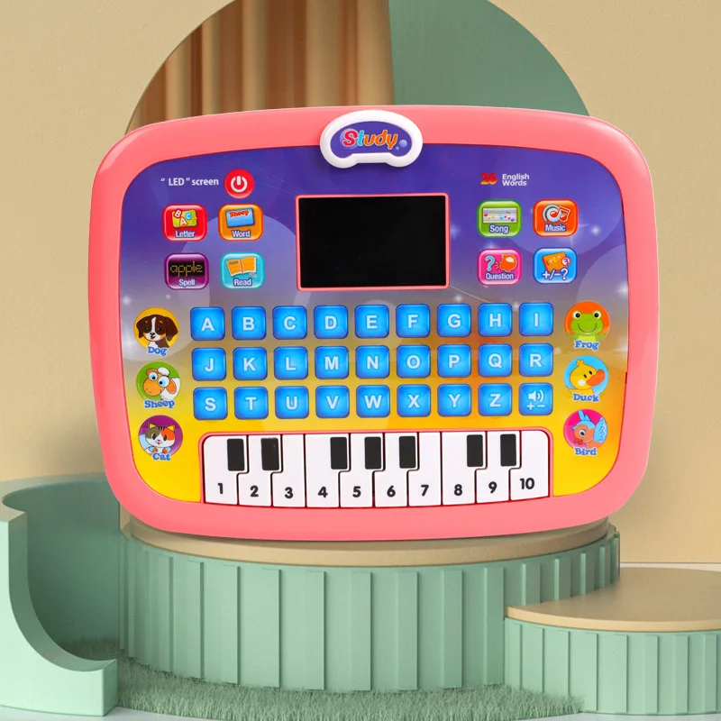 Machine d'apprentissage pour enfants, tablette LED intelligente, apprentissage précoce de l'anglais, Machine d'étude multifonction, cadeaux pour garçons et filles