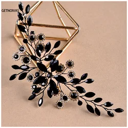 Black Crystal Women Hair Combs Wedding Headbands Bridal Wedding Hair Accessories Bridal Head Decoration Bridal Headpiece