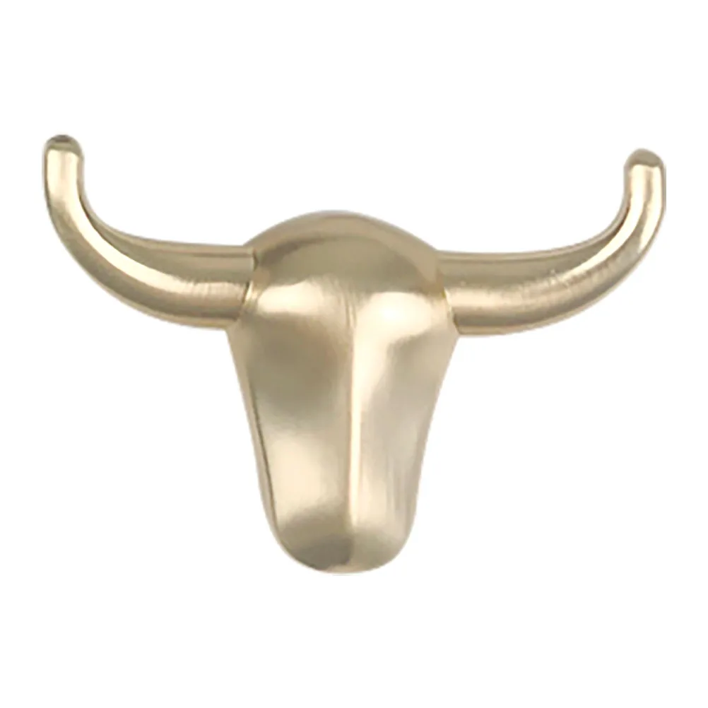 

Modern Metal Bull Head Hook for Wall Coat Hat Bag Key Holder Decorative Bathroom Towel Hooks Zinc Alloy Single Entryway