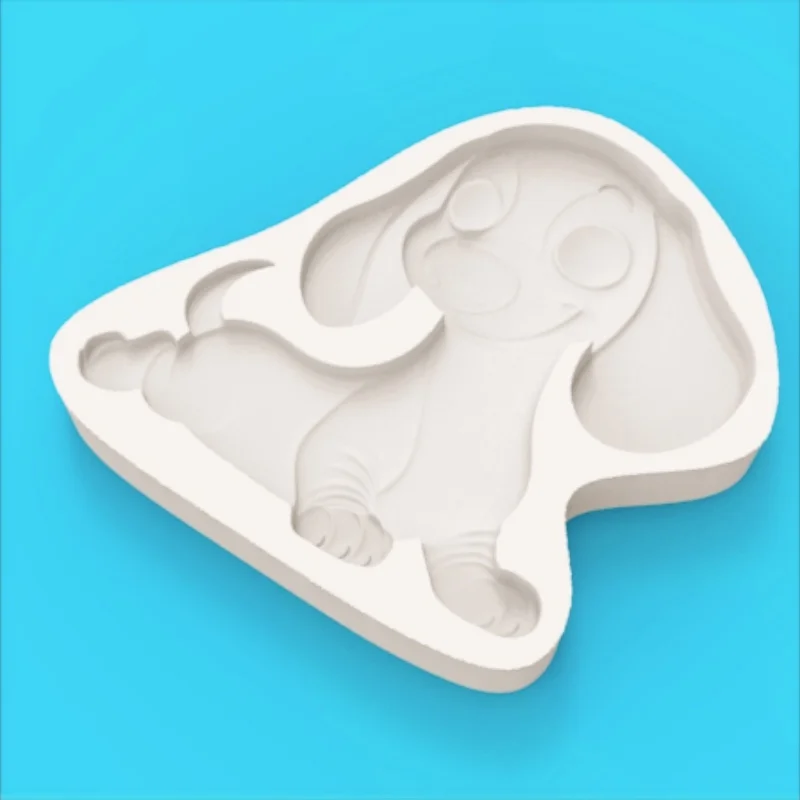 Essential Molds for Pet-Themed Cake Decorations 3D Sitting Beagle Mold Silicone Mold for Making Pet-Shaped Desserts and Chocolates view 3
