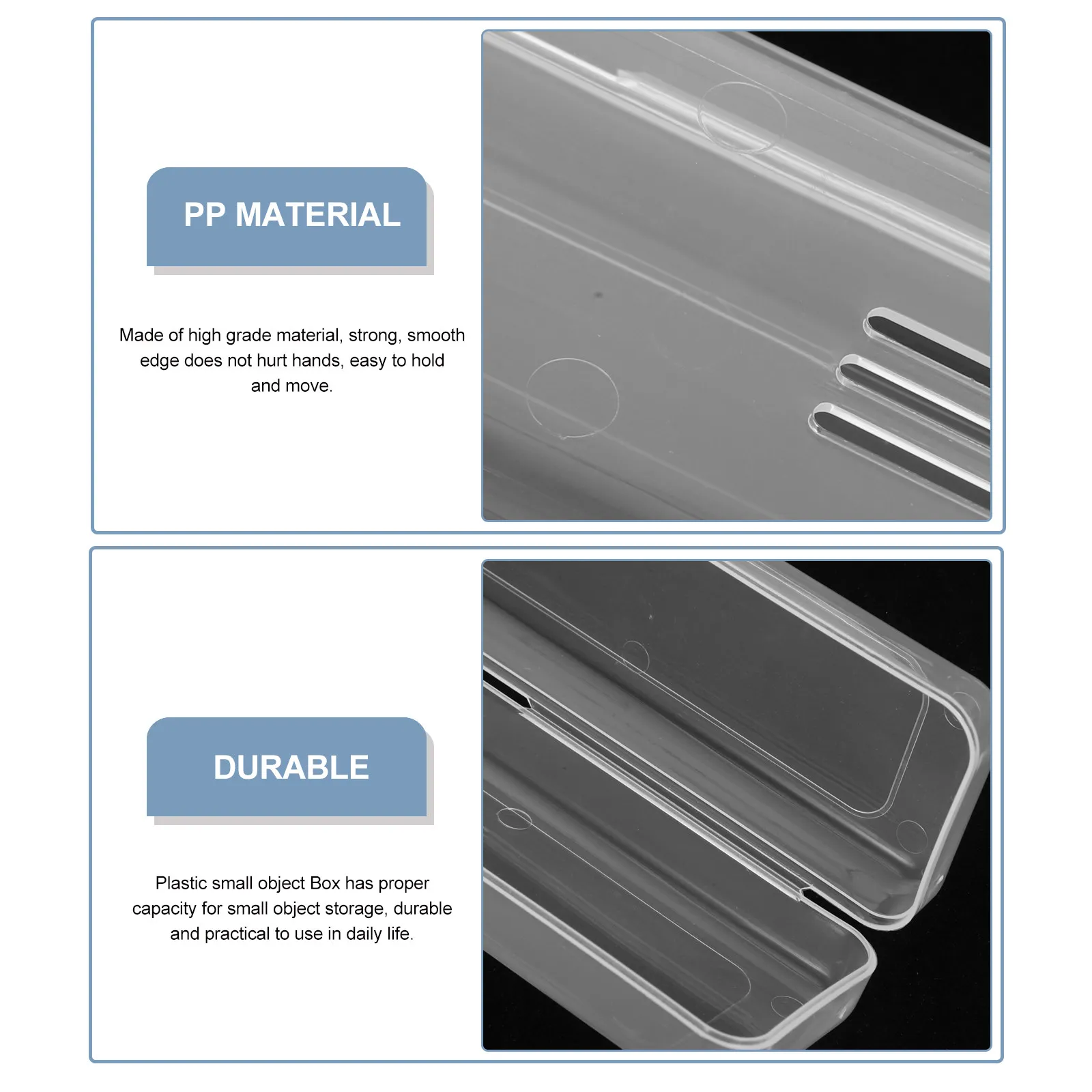 4Pcs Compact Plastic Carrying Case Seal for Drinking Straw Trinket Cutlery Pills Office School Travel Small Item