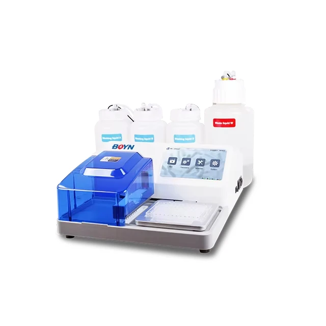 Equipo de preprocesamiento de laboratorio Arandela automática de microplacas para placa ELISA