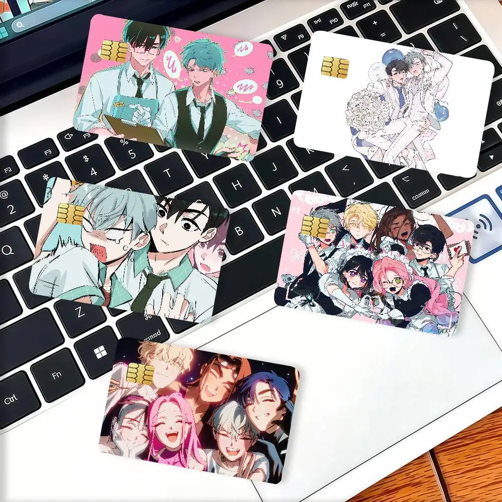 Anime A-ALIEN S-STAGE adventure Credit Card Decorative Card Stickers Suitable For Bank Cards Metro Transit Anti-scratch Gift 4PC