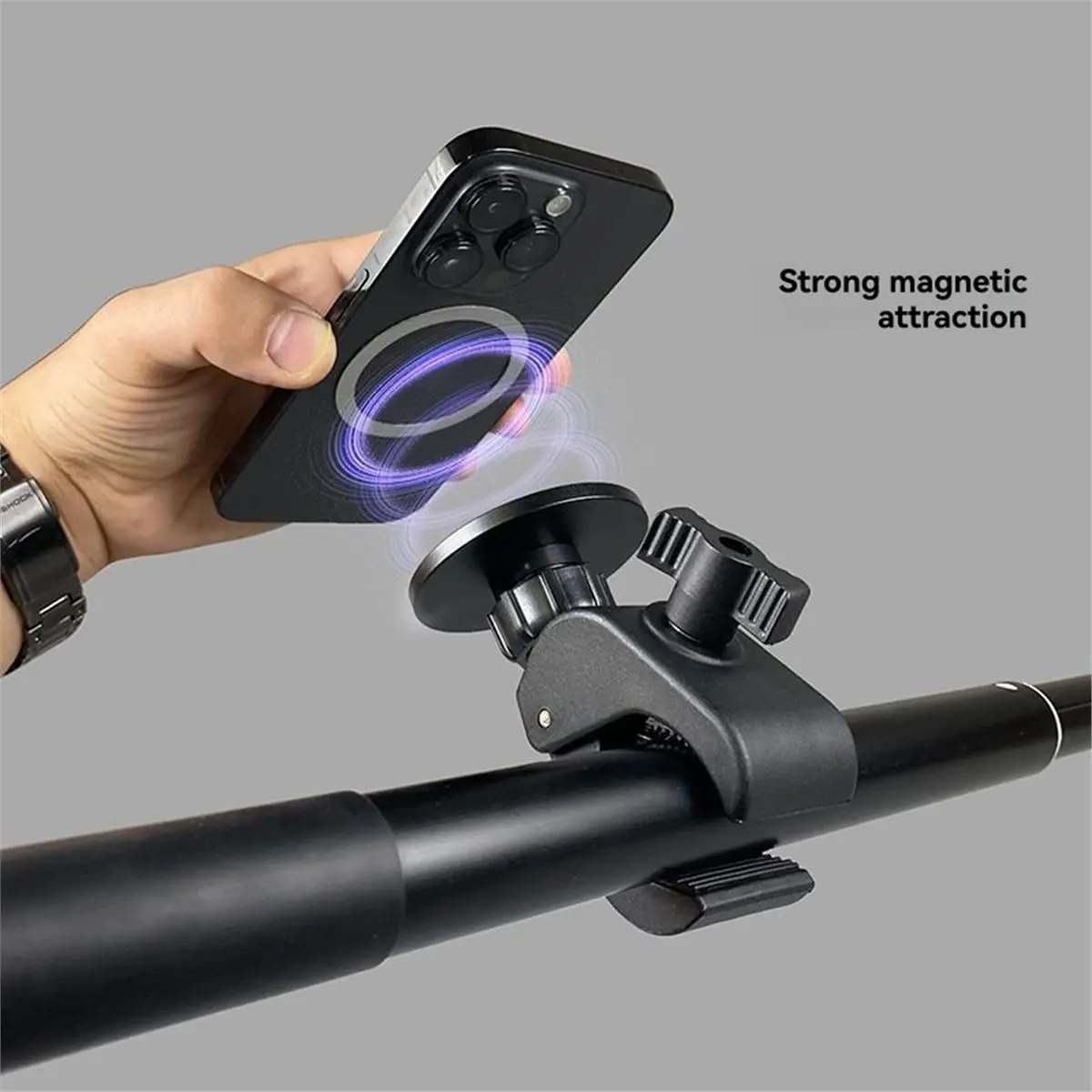RECOMENDAR】Magnetic Phone Holder Suction Cup Clamp Mount Base 17mm Balls Head Fitness Magnetic Phone Holder