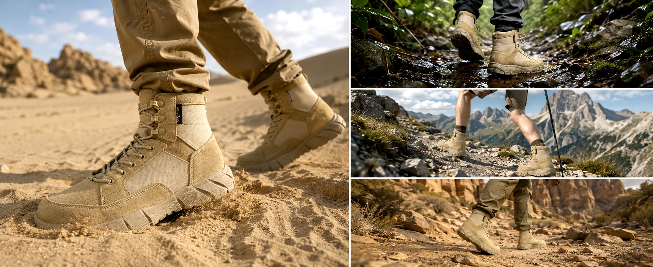 ANTARCTICA Leichte, taktische Militärstiefel für Herren zum Wandern, Arbeitsstiefel, Kampfstiefel, Anti-Kollisions-Trainingsstiefel, zum Schnüren, wasserdicht, für den Außenbereich – Detail 8