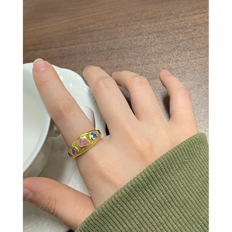 S'STEEL S925 Sterling Silver Zircon Resizable Rings For Women New In Gold Ringe Best Sellers 2023 Products Accessories Jewellery