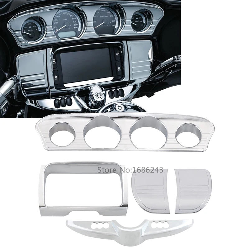 

Motorcycle Inner Fairing Gauge Stereo Switch Trims Accents Panel Cover For Harley Davidson Street Glide Ultra Limited 2014-UP