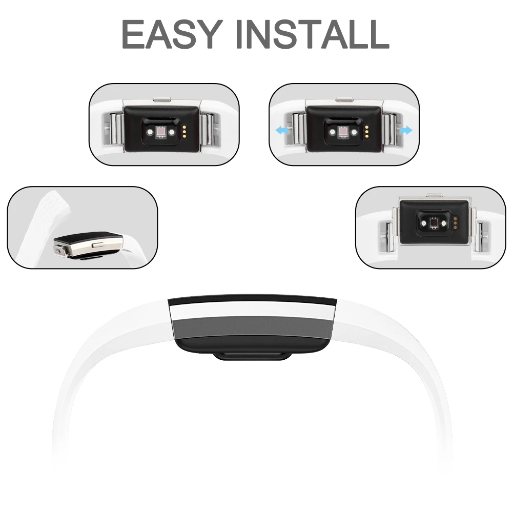 Ремешок для часов, мягкий сменный ремешок для часов Fitbit Charge 2, ремешок для умных часов