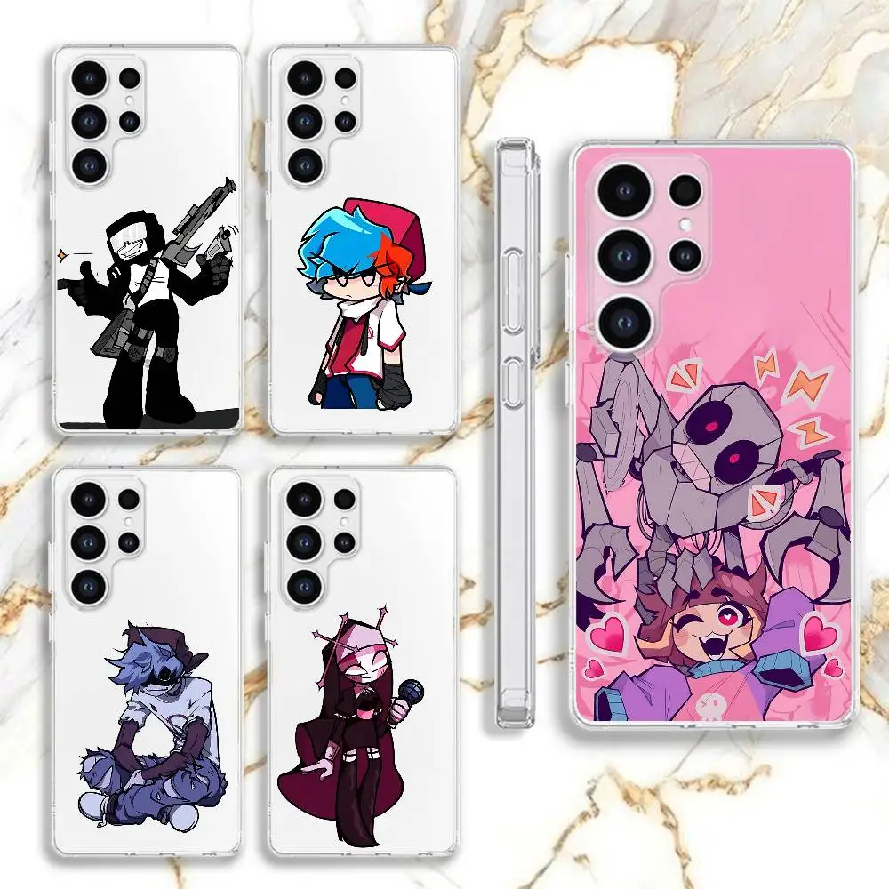 F-Friday Night F-Funkin Phone Case For Samsung Galaxy S24 S22 S25 S23 S21 S10 S9 Ultra Plus 5G Clear Cover
