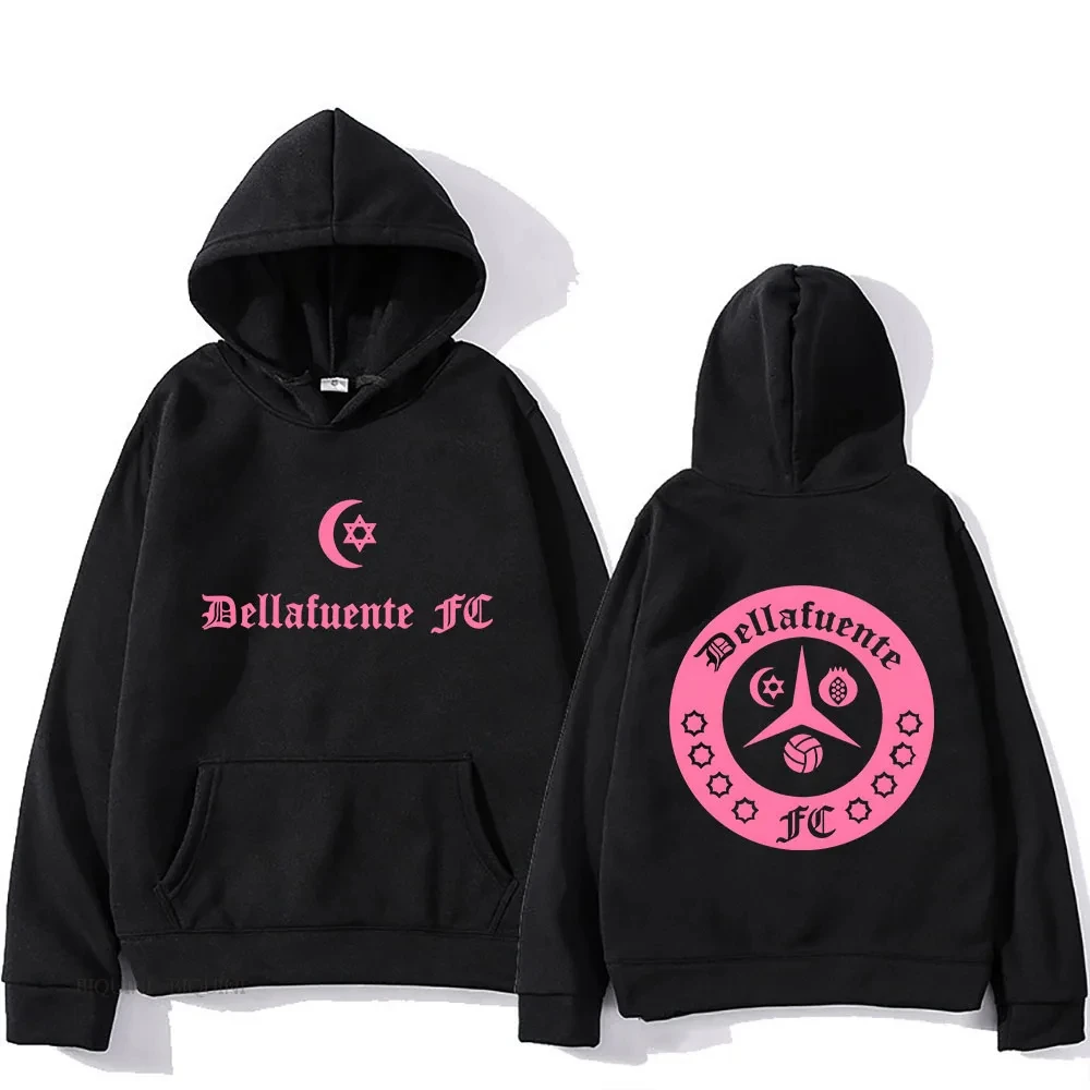 Men Women Dellafuente Hoodie Fashion Cotton Sweatshirt Print Oversized Pullover Hoodies Female Winter Hip Hop Top Brand Clothing