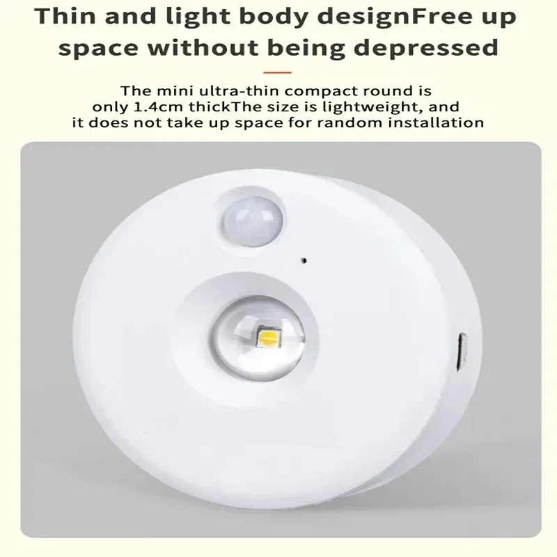 LED Motion Sensor Night Light Wireless Under Cabint Lights Dimmable USB Rechargeable Lighting Kitchen Aisle Closet Home Decor
