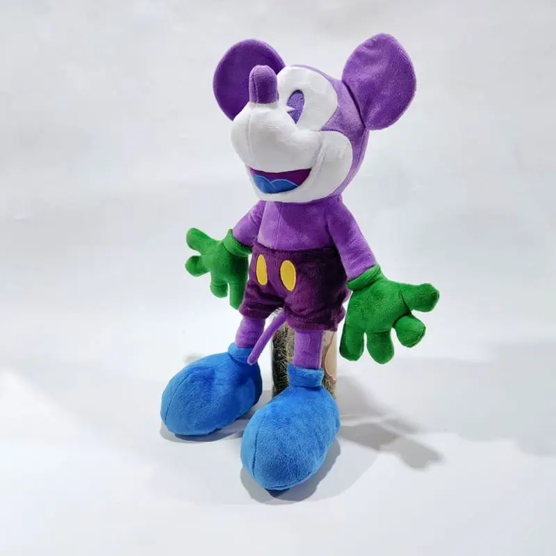 디즈니 45cm 크리스마스 색상 미키 마우스 인형 봉제 인형 특별 버전 미키 봉제 인형 인형 어린이를위한 생일 선물