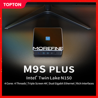 Morefine Mini PC M9S Twin Lake Intel N150 N100 Windows 11 Pro DDR5 4800MHz PCIE3.0x4 Gaming Desktop Computer 3*4K Display WiFi6