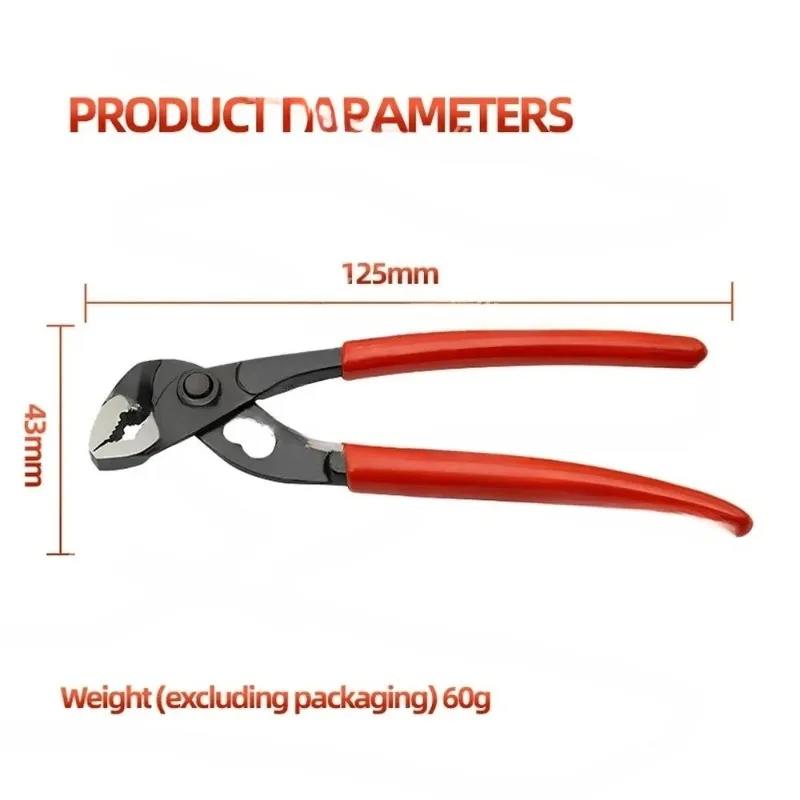 Ultra-Thin 5/6 Inch Multifunction Mini Pliers Crescent Wrench for Small Pipes No Button 4 Stops