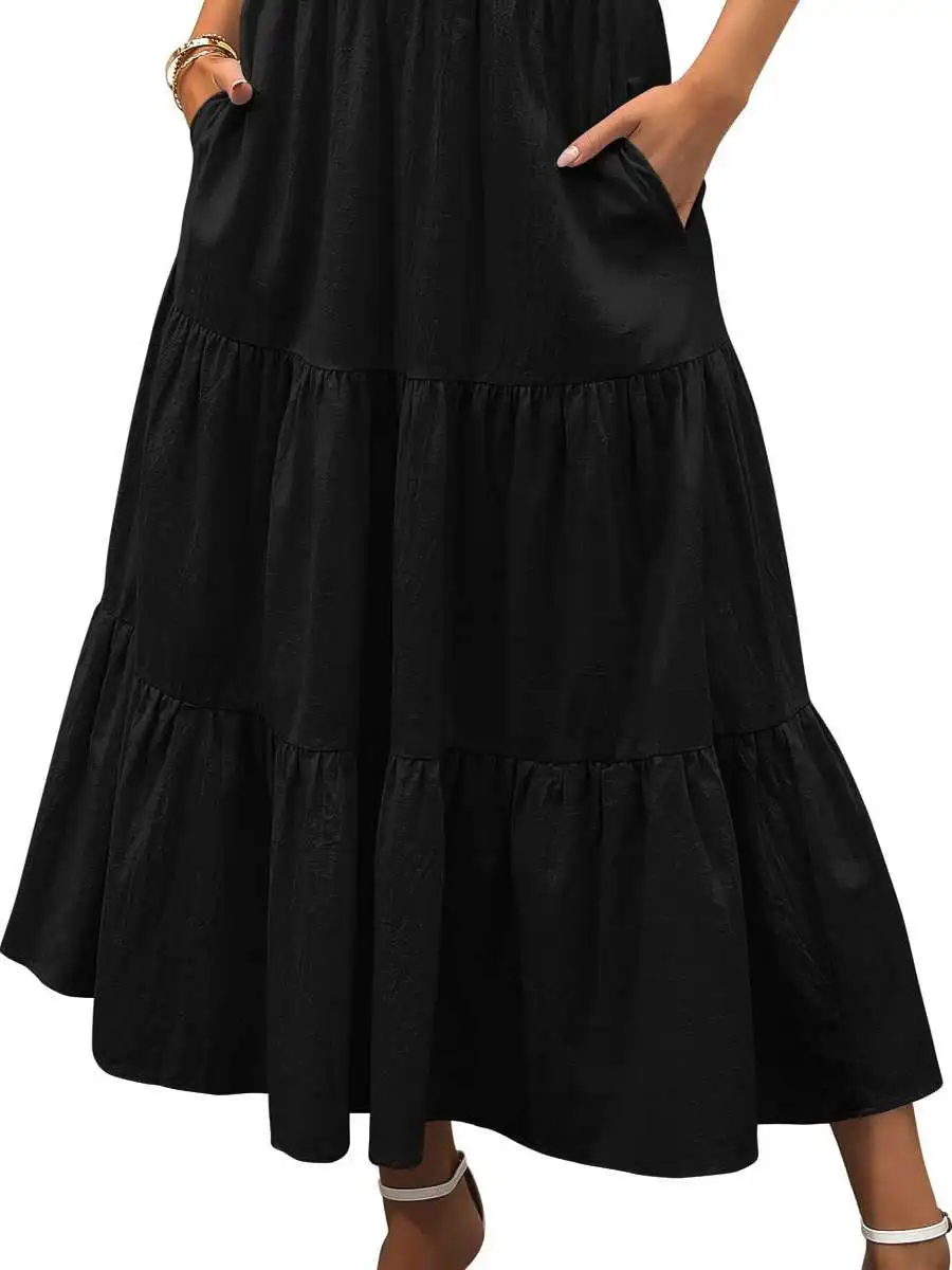 

Белая юбка f-длины с поясом, свободная длинная женская новинка, юбка Ci Outdoor Sle для поездок на работу, ветровая сказочная юбка из полиэстера